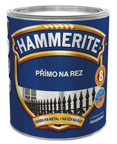 Hammerite Přímo na rez kladívkový 0,25L - Hammerite: rez kl. Hnědý