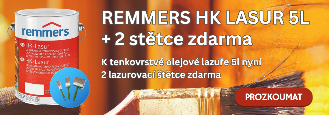 Remmers HK Lasur 5L + 2 štětce zdarma