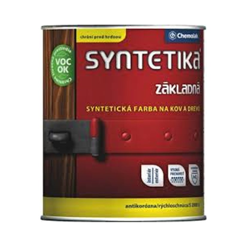 Chemolak Syntetika - Základní antikorozní barva S 2000/0840 červenohnědá 0,6 L