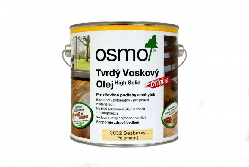 OSMO tvrdý voskový olej Original 0,375 l - OSMO: 3032 bezbarvý hedvábný polomat