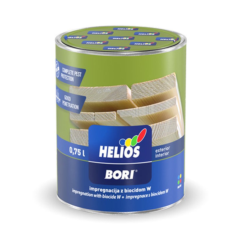 Helios BORI Laková lazura 0,75L - Lazury: 1 bezbarvá