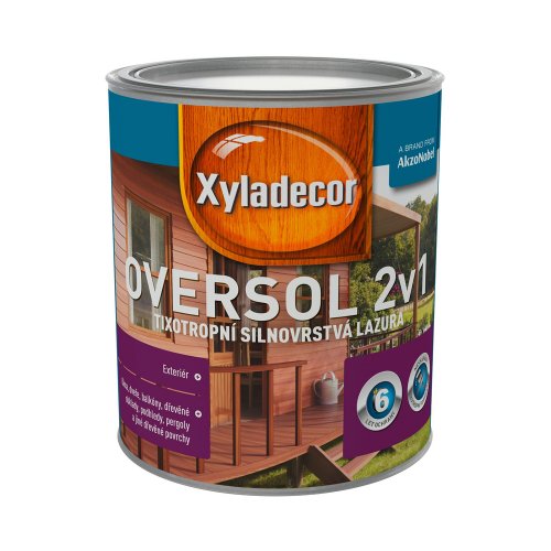 Xyladecor Oversol 2v1 0,75L - Xyladecor Oversol: bílý krycí