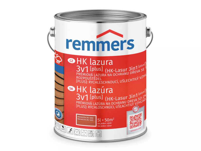 Remmers HK Lazura 3v1 [plus] 5 L + 2 štětce zdarma