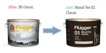 Flügger Classic a Aqua - změna názvů a obalů